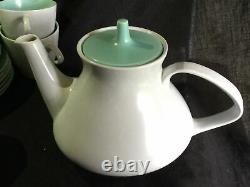 Poole Pottery Coffee & Tea Set For 6 Coffee Pot Teapot Bowl Jug Trios Twintone