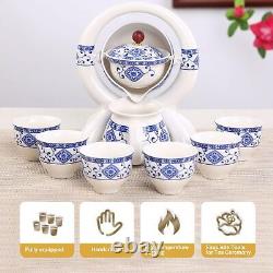 Porcelain Tea Sets for Adults Semi Automatic Tea Set Maker Pot and Cups Set C
