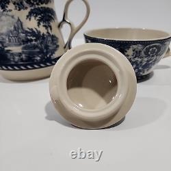 Porcelain Transfer Ware Antiche Riproduzioni Stacked Teapot Blue White