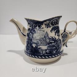 Porcelain Transfer Ware Antiche Riproduzioni Stacked Teapot Blue White