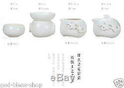 Porcelain kung fu tea set solid wood tea tray ebony table ceramic tea pot teacup