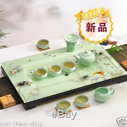Porcelain tea tray Chinese kung fu tea set new on market ceramic tea pot cups