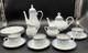 Porcelana Porcelain Qunita Nova Fleur De Lis 16pc Tea Set For 4 Withchocolate Pot