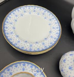 Porcelana Porcelain Qunita Nova Fleur De Lis 16pc Tea Set for 4 WithChocolate Pot