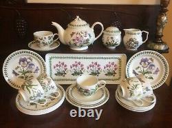 Portmeirion Botanic Garden Tea Set for six with teapot