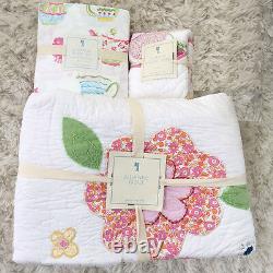 Pottery barn kids Julianne quilt sham sheet set twinTeapot set Pink 5pc