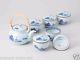 Premium Hasami Porcelain Korin Landscape Kyusu Tea Pot & 5 Tea Cup Set Box