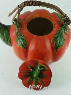 Pumpkin Squash Teapot And 6 Cups Mugs Set