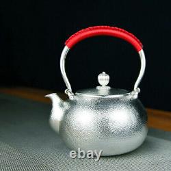 Pure Silver Teapot Handmade Tea Set Collectible Teapots Tea sets 999 Silver Pot