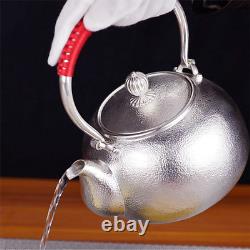 Pure Silver Teapot Handmade Tea Set Collectible Teapots Tea sets 999 Silver Pot