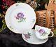Purple Aster Meissen Deutsche Blumen Dessert Set For One Porcelain Dishes
