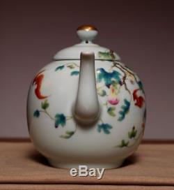 Qing Dynasty Old Rare Chinese Gourd Tree ZiSha Pottery Teapot Mark QianLong C110