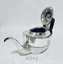 Quality Antique Solid Sterling Silver Tea Set Teapot Sugar Bowl 1906 C Horner
