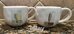 RAE DUNN Pottery Barn Tea Garden Believe Teapot & Set of 4 Inspirational Mugs