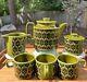 Rare 12 Piece Hornsea England 1973 Green Moss Porcelain Heirloom Teapot Set Mcm
