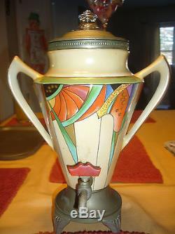 RARE Art Deco Royal Rochester Fraunfelter Coffee Pot (no plug) and sugar bowl