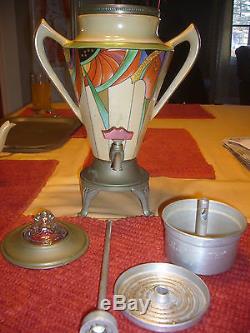 RARE Art Deco Royal Rochester Fraunfelter Coffee Pot (no plug) and sugar bowl