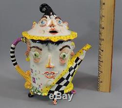 RARE & Authentic IRINA ZAYTCEVA Handmade Whimsical Porcelain Figural Teapot, NR
