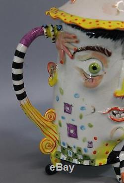 RARE & Authentic IRINA ZAYTCEVA Handmade Whimsical Porcelain Figural Teapot, NR