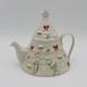 Rare Belleek Ireland Christmas Tree Tea Pot Elves, Shamrocks, Bows Withgold