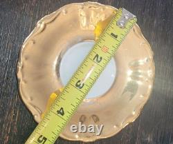 RARE Gold Glazed Tea Pot by Barenter-5 teacup/saucer place setting-sugar/Creamer