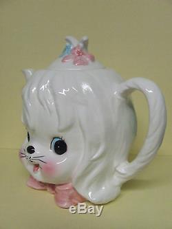 RARE/HTF Lefton Mr. Toodles (Maltese Dog) Tea Pot (Japan/ #4022)