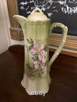 RARE Nippon Hand Painted Dogwood 6 Piece Tea Pot Set With Gold Gilding