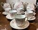 Rare Ovington Bros. Tea Set 6 Cups & Saucers, Pot, Creamer, Bowl Cherry Blossom