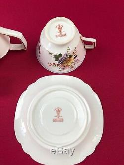 RARE Royal Crown Derby Posies 1st Quality 1932 Tea Set for 1 Small Teapot Trio