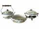 Rare Set Vintage Asta Enamel Cookware Teapot, Casserole Pot, & Fondue Set