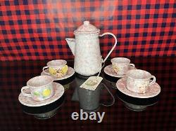 RARE Set Tricia Lowenfield design Tea set Pot cups and saucers