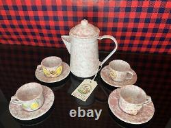 RARE Set Tricia Lowenfield design Tea set Pot cups and saucers