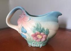RARE Vintage Original Hull Pottery Bow Knot Teapot, Sugar, Creamer Set