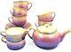 Rare Vintage Royal Winton Lusterware Tea Set Stacking Teapot & 5 Cups & Saucers