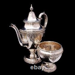 RARE Wallace Sir Christopher Sterling Silver Tea and Coffee Pot Set 4050