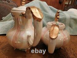 RMLoma Gold Gilt Teapot Set 1950's Vintage Wedding/Tea Time 7 Pc. Set