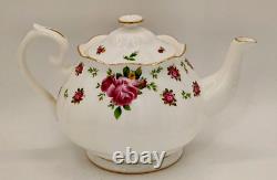 ROYAL ALBERT NEW COUNTRY ROSES TEAPOT CREAM SUGAR IN New Unused Condition
