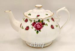 ROYAL ALBERT NEW COUNTRY ROSES TEAPOT CREAM SUGAR IN New Unused Condition
