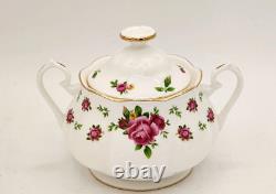 ROYAL ALBERT NEW COUNTRY ROSES TEAPOT CREAM SUGAR IN New Unused Condition