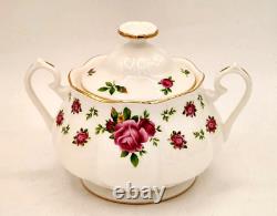 ROYAL ALBERT NEW COUNTRY ROSES TEAPOT CREAM SUGAR IN New Unused Condition