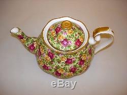 ROYAL ALBERT Old Country Roses Chintz Collection Floral Bone China Teapot & Lid