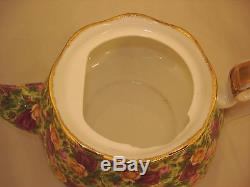 ROYAL ALBERT Old Country Roses Chintz Collection Floral Bone China Teapot & Lid