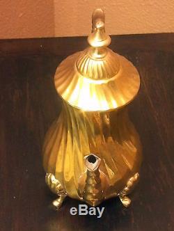 Royal Antique Twisted Brass Clawfoot Coffee & Tea Service 4-piece Set