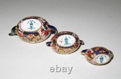 ROYAL CROWN DERBY Miniature IMARI Tea Set Teaset Teapot Sugar Bowl Creamer Mint