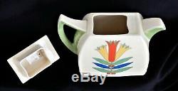 ROYAL DOULTON Art Deco Tea Set, MECCA, DUVEEN Shape REG 764873, teapot, trios