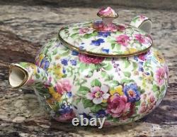 ROYAL WINTON GRIMADES SUMMERTIME England MINI TEAPOT STACKING SET W GOLD TRIM