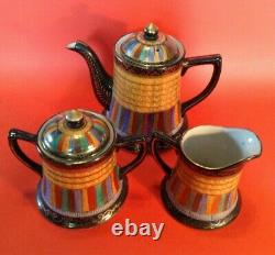 RS 1000 Faces Tea Set Teapot Sugar Creamer- Shimizu Rokunosuko Japan