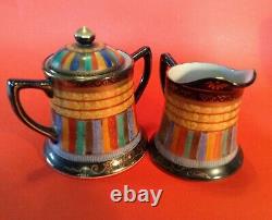 RS 1000 Faces Tea Set Teapot Sugar Creamer- Shimizu Rokunosuko Japan