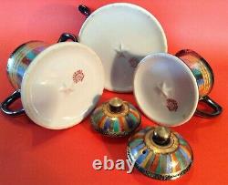 RS 1000 Faces Tea Set Teapot Sugar Creamer- Shimizu Rokunosuko Japan