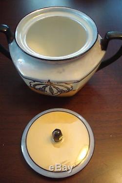 RS Lusterware made in Germany snack 5 sets with teapot, covered sugar&creamerars